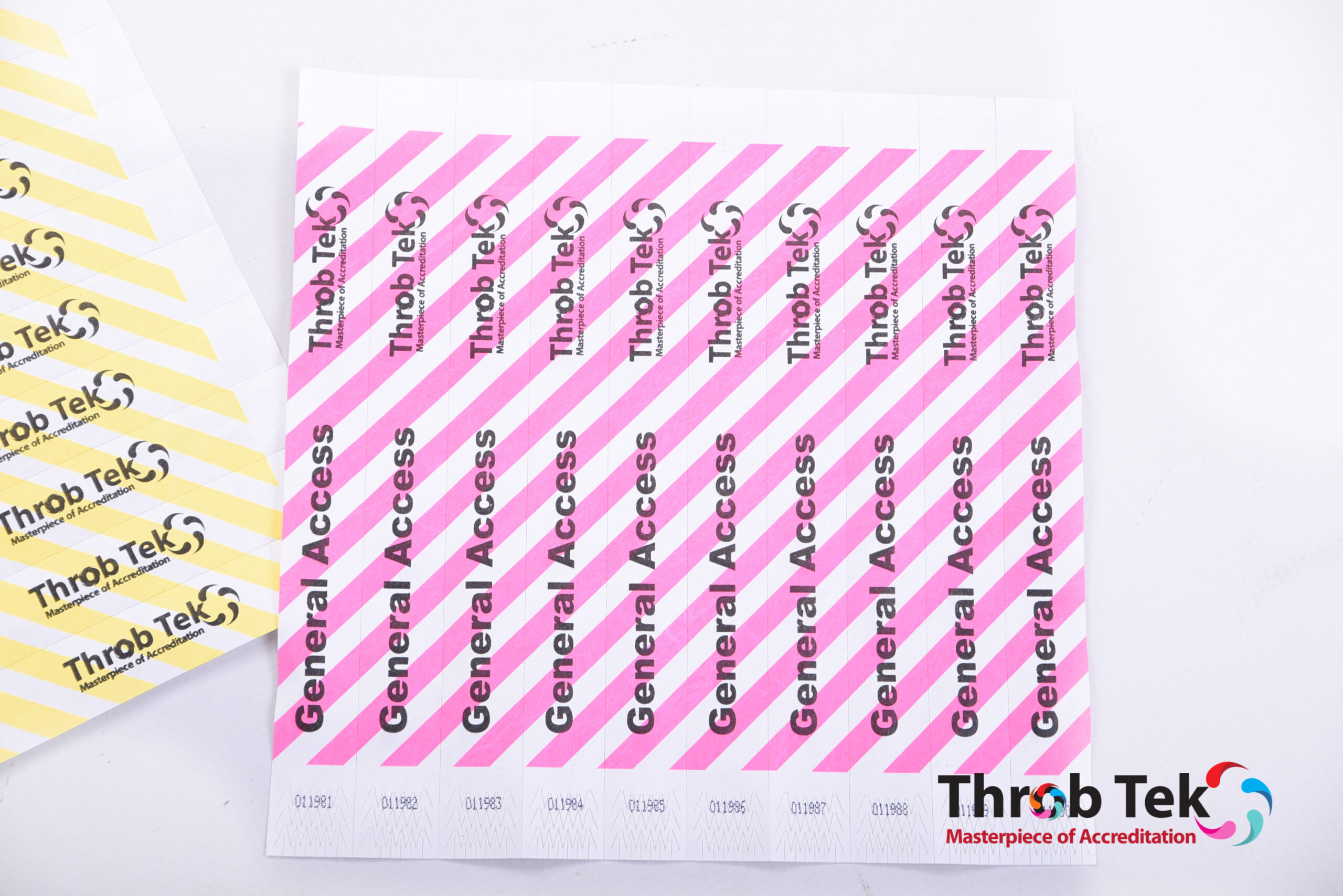 2. Tyvek Paper Wristbands Striped Colors