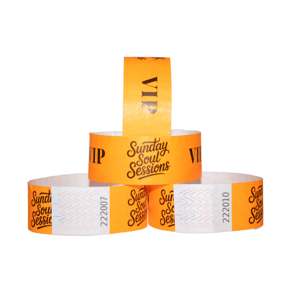 Tyvek Wristbands – Solid with black print