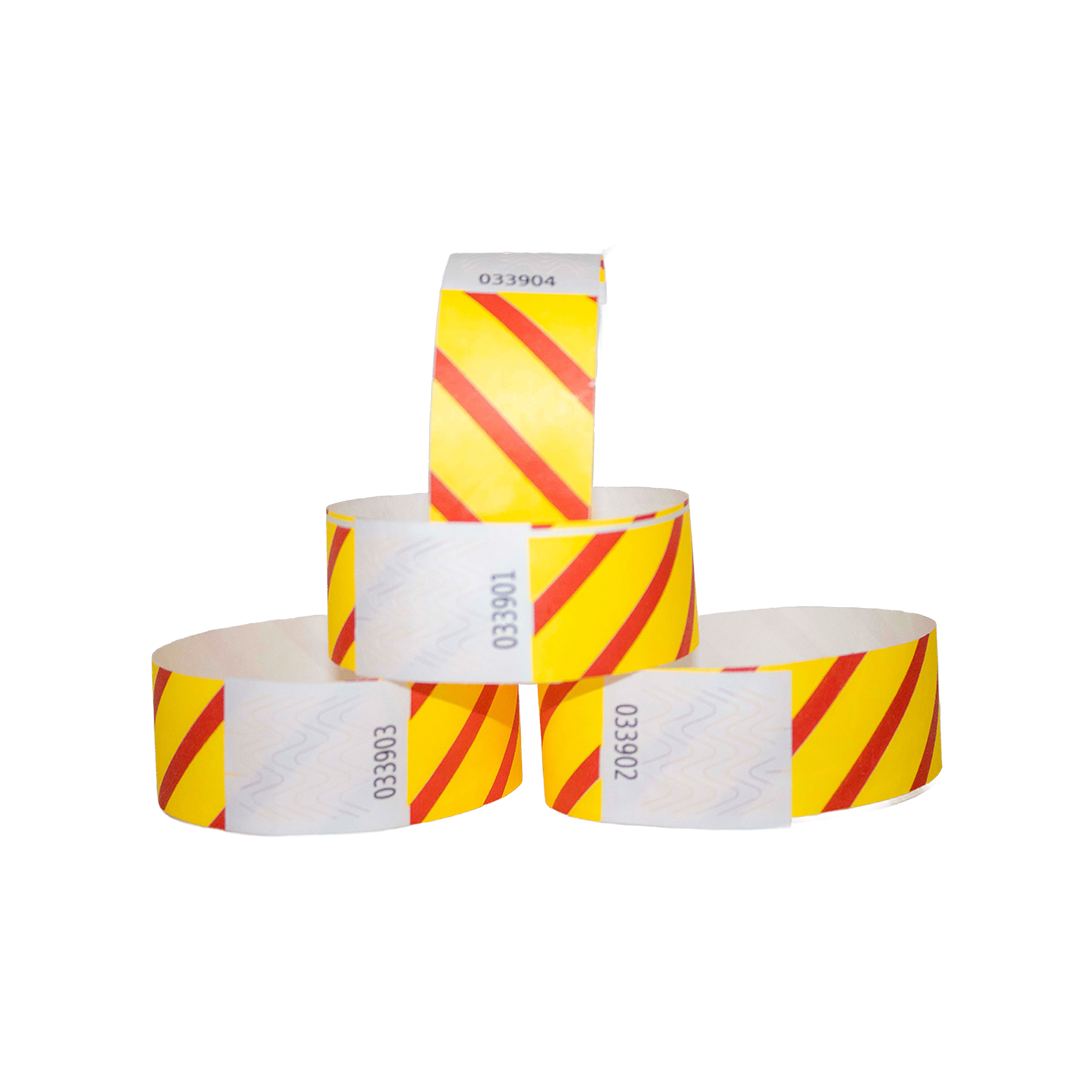 Tyvek Wristbands – Striped Unprinted